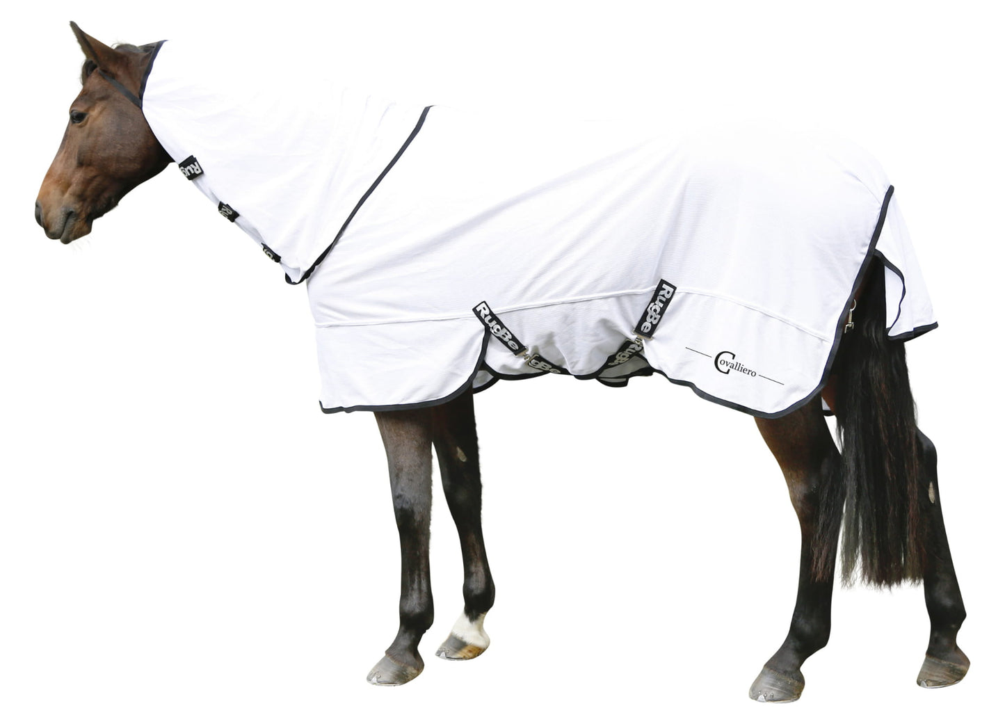 Derka przeciwowadowa dla konia RugBe SuperFly, biały, 165 cm, Covalliero