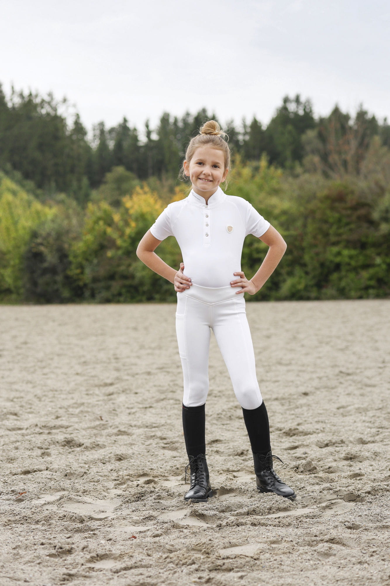 Legginsy jeździeckie ClassicStar dziecięce biały Covalliero