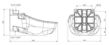 Poidło dla bydła i koni, tworzywo sztuczne K50, 2,2 l, zielone Kerbl