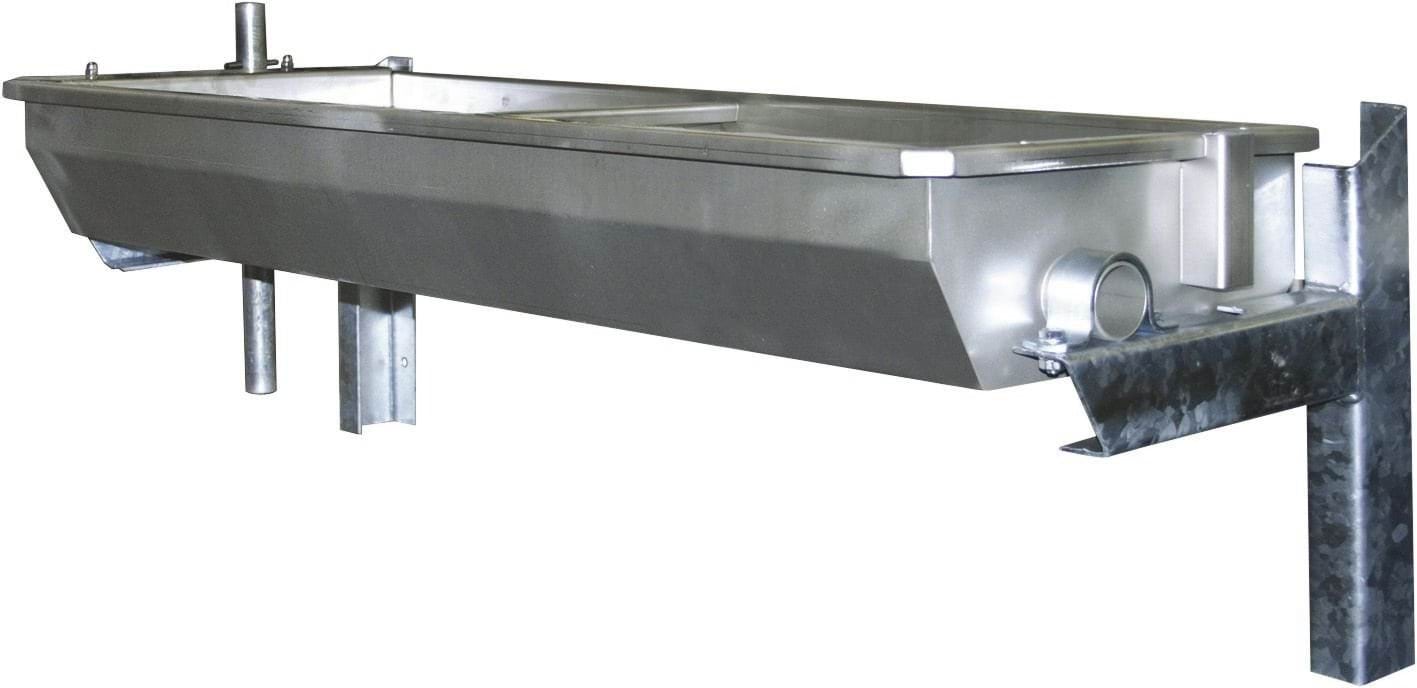 Poidło korytowe, stal nierdzewna, montaż ścienny, uchylne 150 cm, 50 l, Kerbl