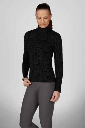 Pikeur A/W 26 Bluzka zip z nadrukiem damska black