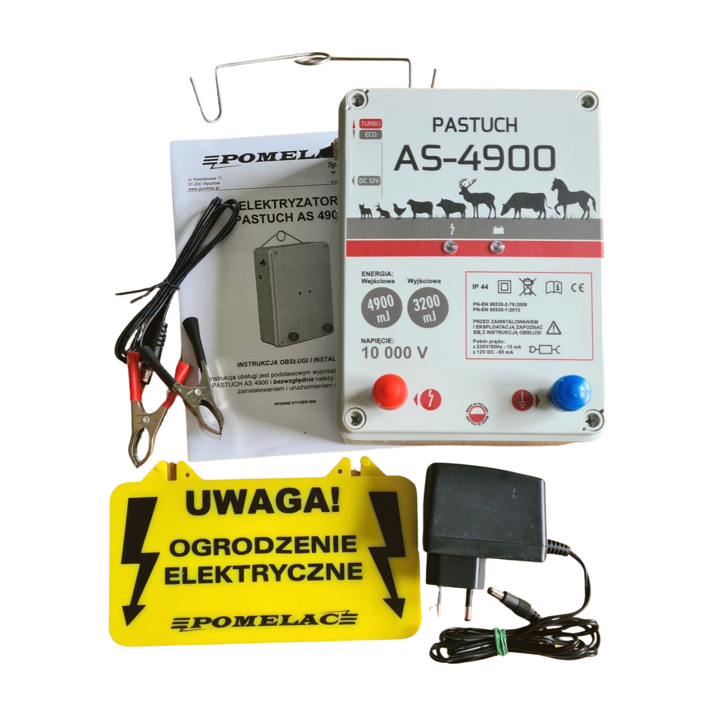 Pastuch Elektryczny Elektryzator uniwersalny Pomelac S-4900 4,9Jula