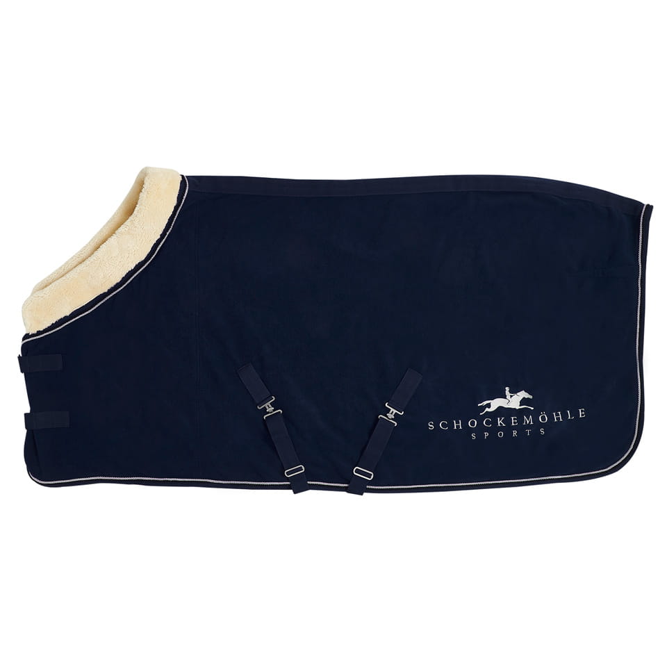 Derka polarowa z kołnierzem Schockemohle Premium Premium Faux Fur Dark Navy