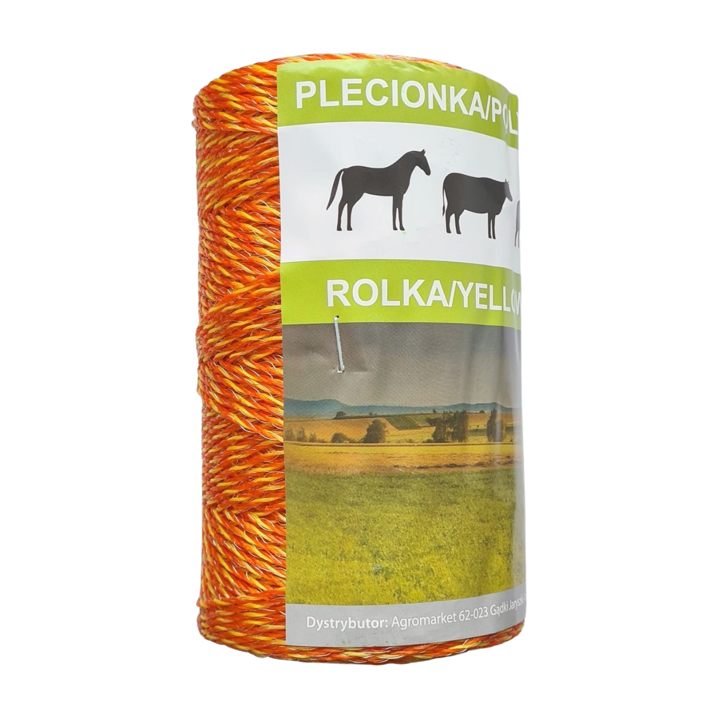 Plecionka ogrodzeniowa żółto - pomarańczowa Animals Basic 250 m