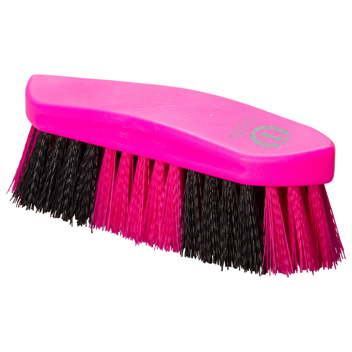 Imperial Riding Szczotka twarda dwukolorowa Neon Pink do usuwania błota i brudu z sierści konia