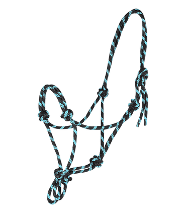 Kantar sznurkowy Waldhausen Knotted Halter Black/Mint