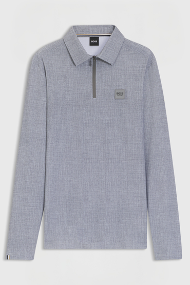 BOSS AW 2026 Koszulka treningowa męska Eaton Silver Grey Melange – zdjęcie 2
