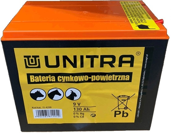 Bateria chlorkowa do elektryzatora, 9 V, 130 Ah Unitra
