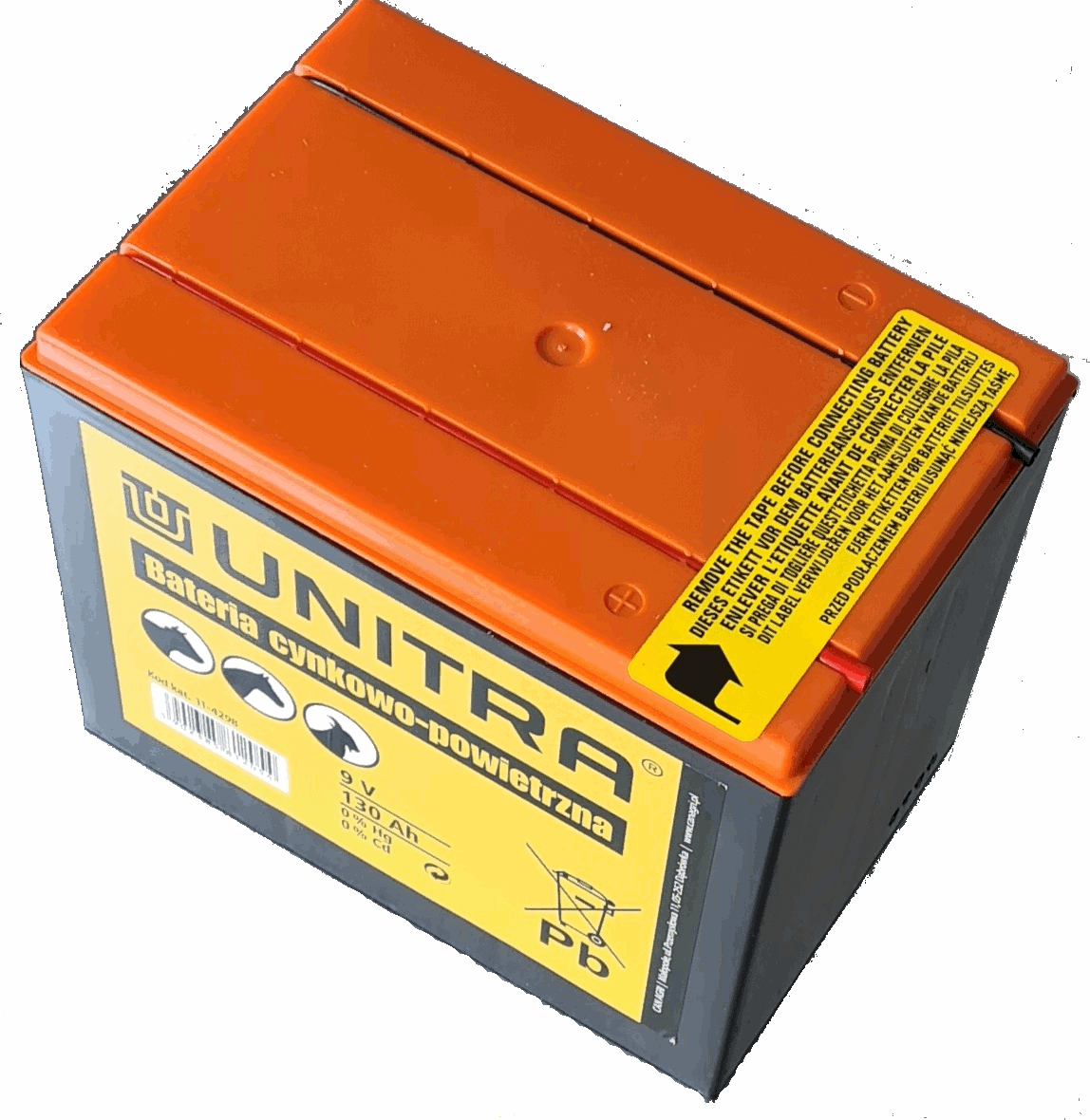 Bateria chlorkowa do elektryzatora, 9 V, 130 Ah Unitra