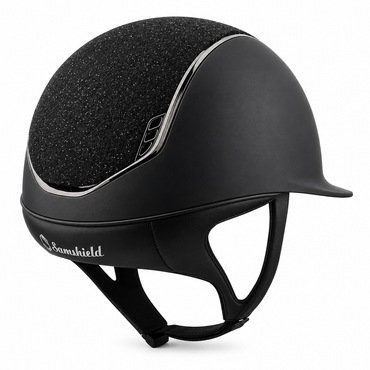 SAMSHIELD Kask jeździecki Shadowmatt 2.0 Crystal Fabric Swarovski Chrome Black