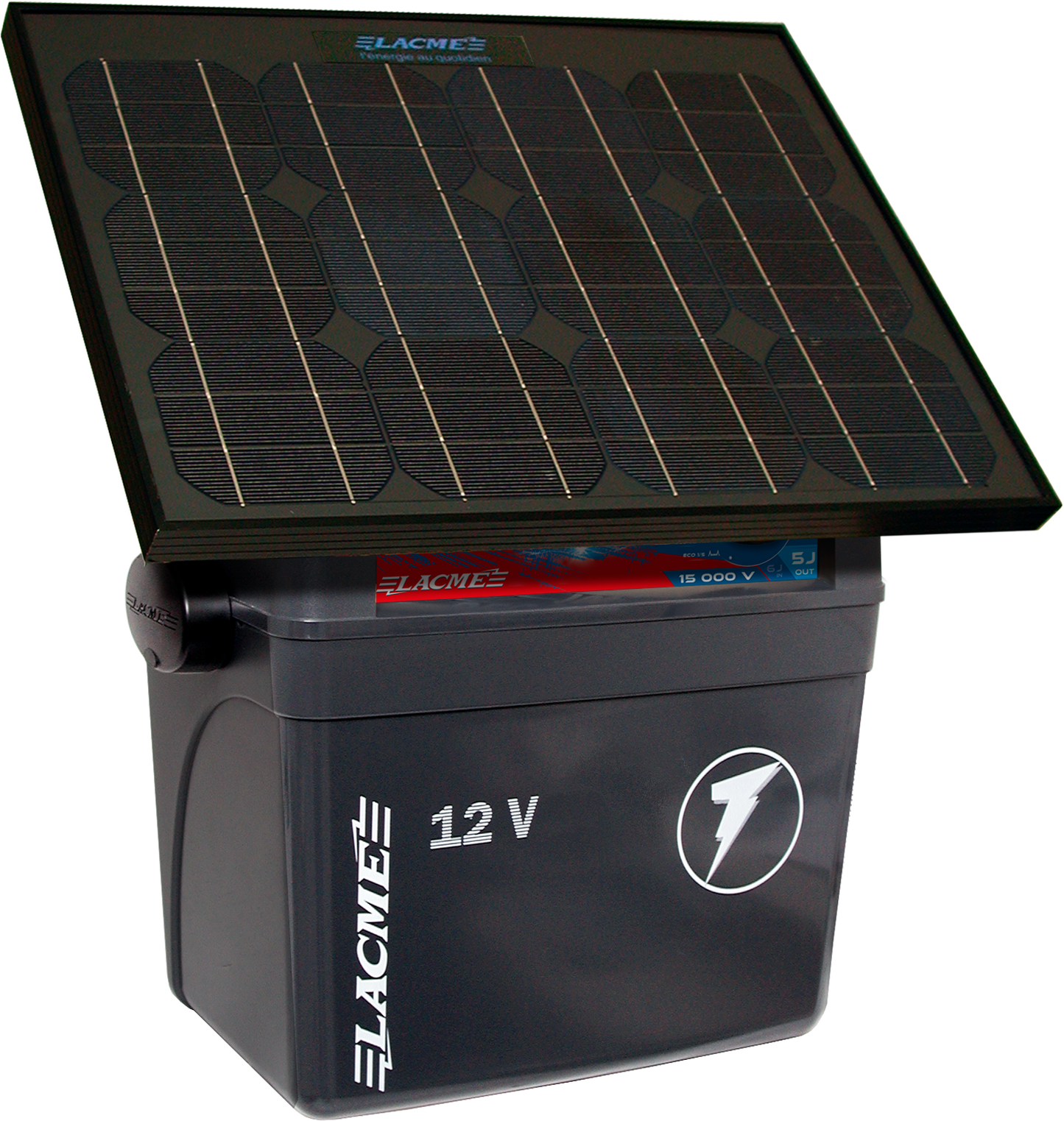 Elektryzator akumulatorowy Lacme Secur 500 - 6J z panelem solarnym 33W