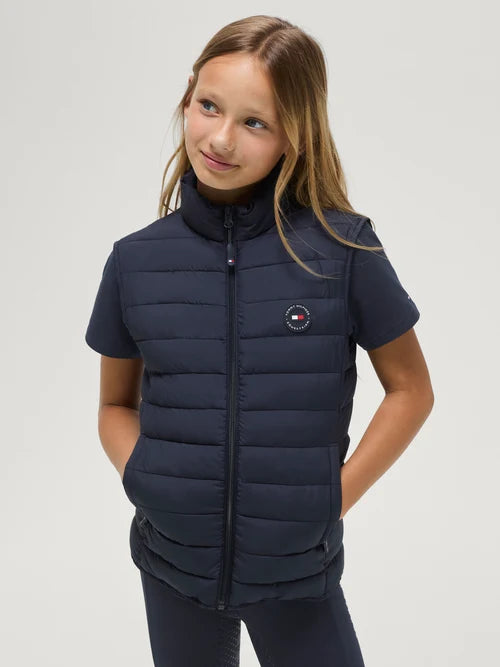 Tommy Hilfiger A/W 26 Kamizelka pikowana młodzieżowa Serano Desert Sky