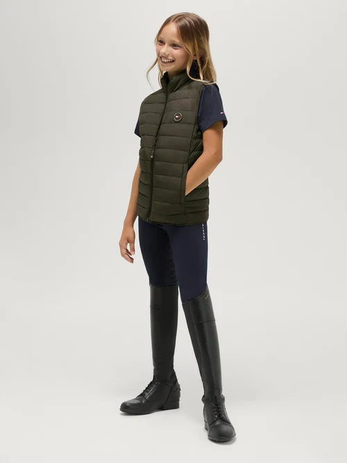 Tommy Hilfiger A/W 26 Kamizelka pikowana młodzieżowa Serano Camo Green