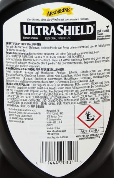 Środek przeciw owadom UltraShield Green Absorbine946 ml - Cavalo