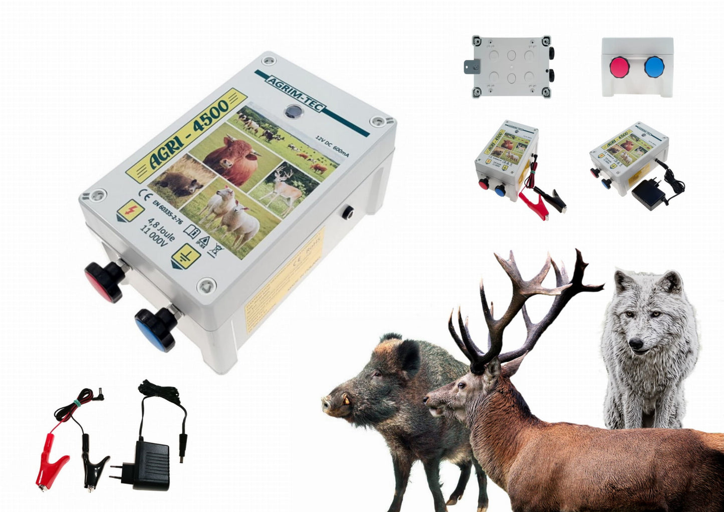Pastuch elektryczny polski elektryzator uniwersalny Agri 4500 - 4,8 Juli - Cavalo