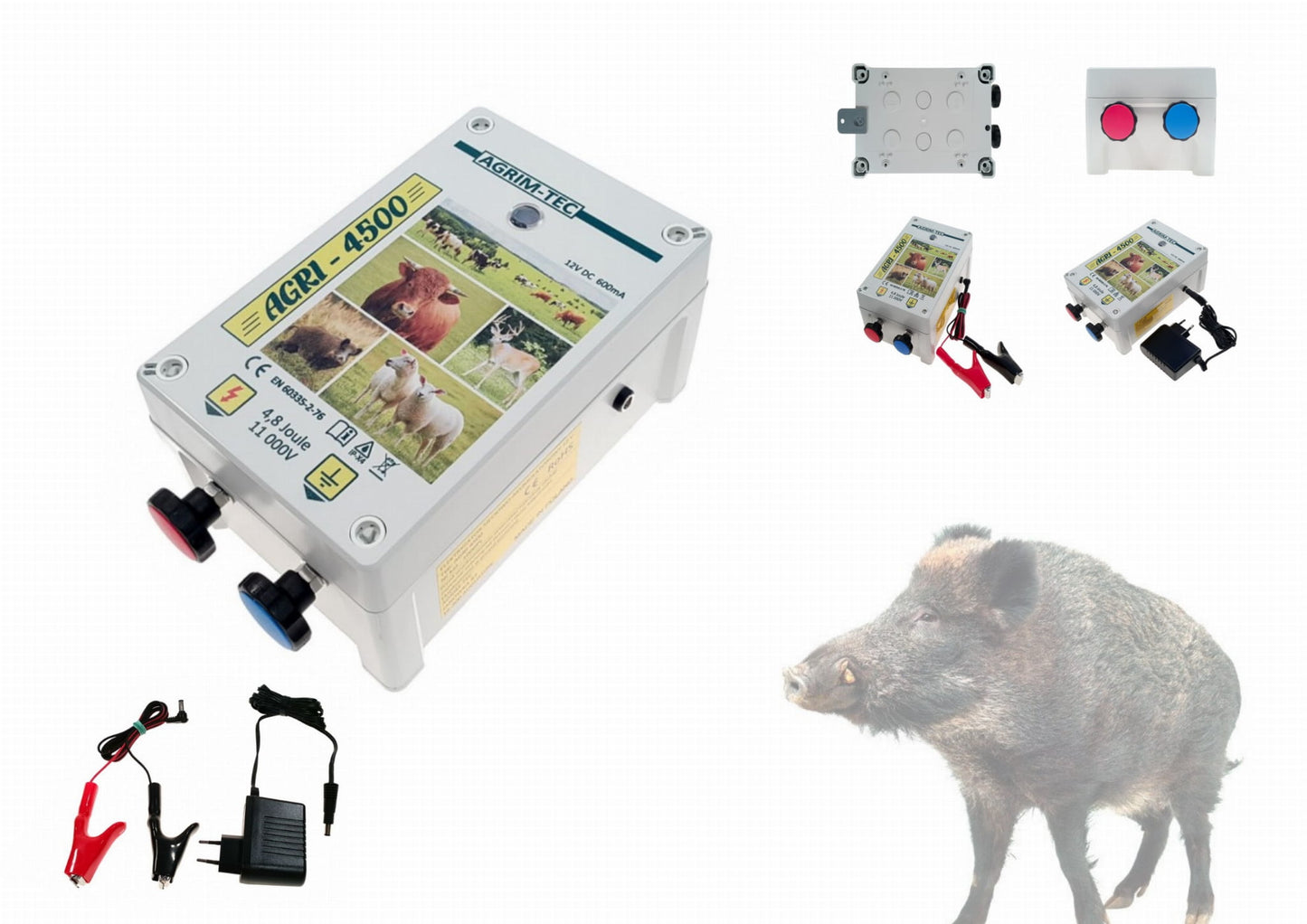 Pastuch elektryczny polski elektryzator uniwersalny Agri 4500 - 4,8 Juli - Cavalo