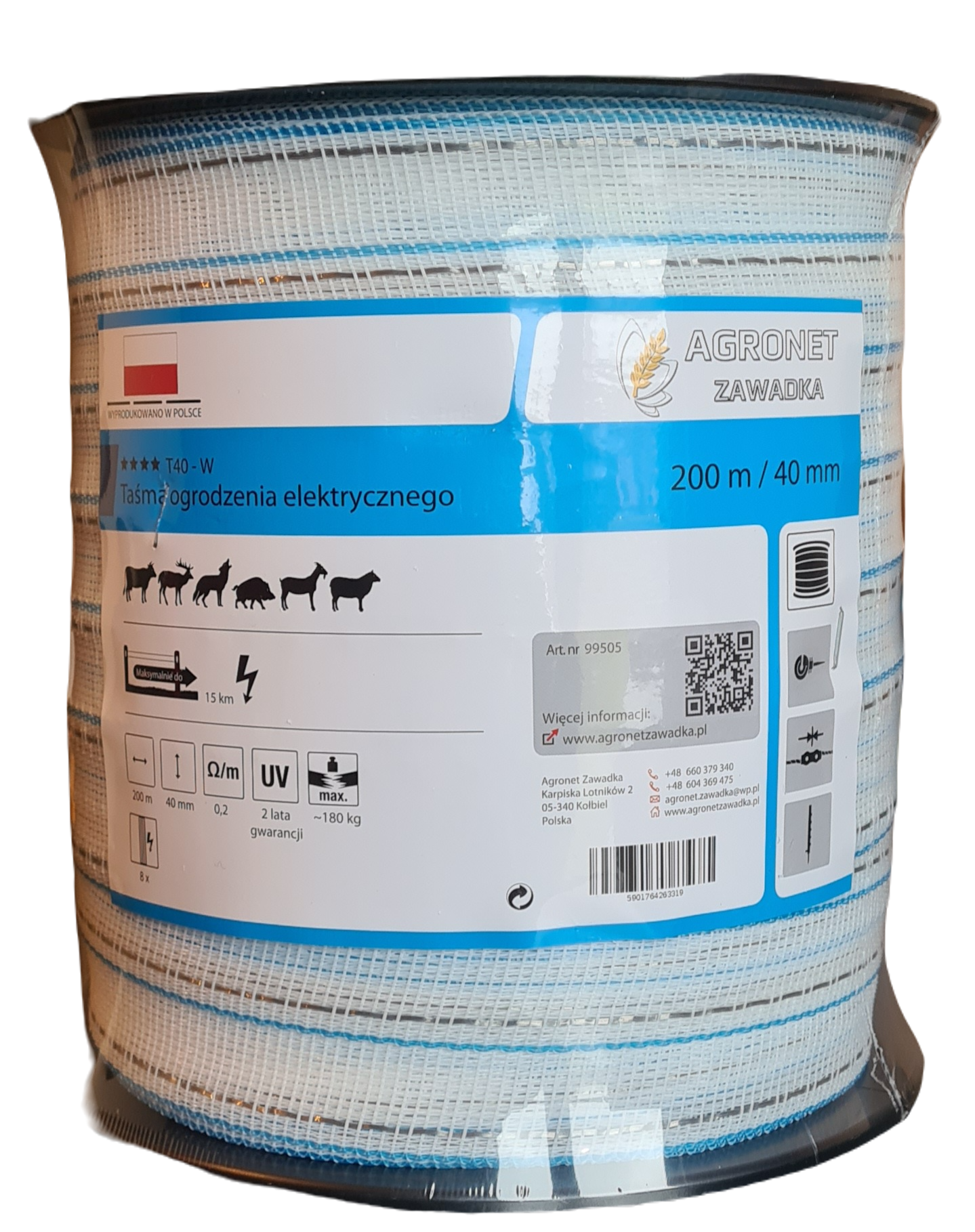 Taśma dla koni Agronet Super T40-W 200 m - Cavalo