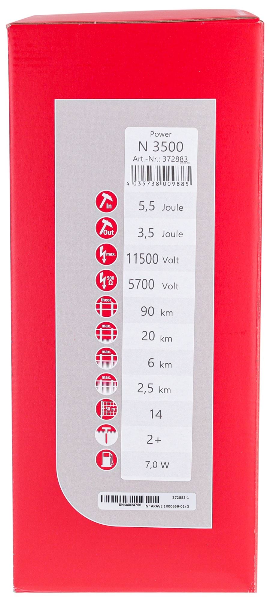 Elektryzator sieciowy Power N3500, dla dzików, bydła, owiec i kóz, 5.5 J, AKO - Cavalo