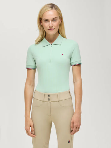 Koszulka Polo Tommy Hilfiger Anaheim Zip Belair Mint