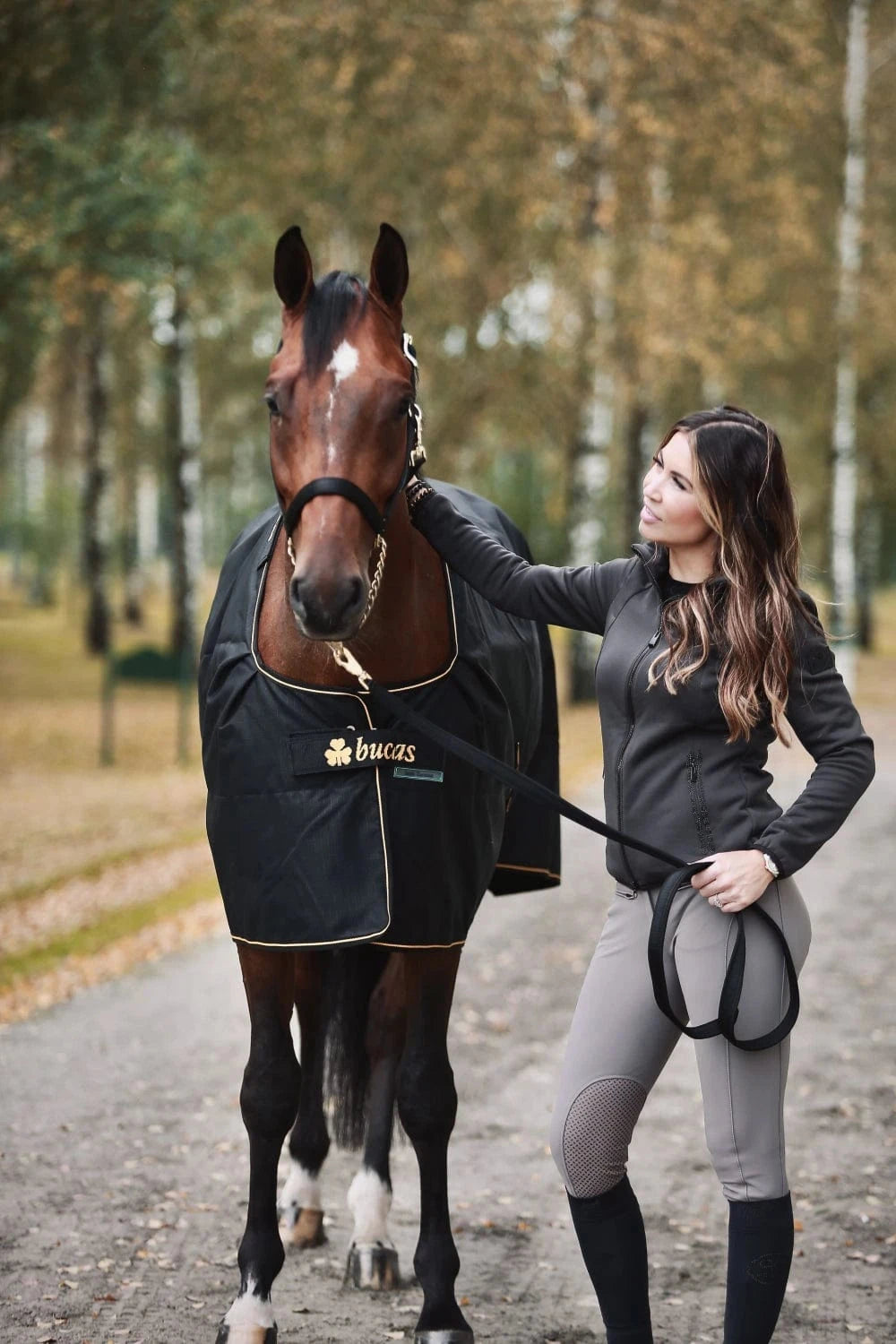 Derka Bucas Irish Turnout 0g Navy/Gold - Cavalo