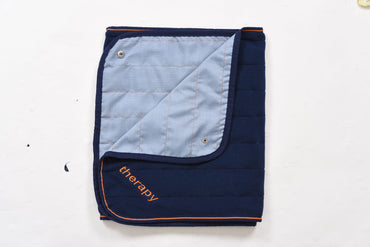 Szal terapeutyczny Bucas Therapy Fleece Shawl 130 x 40cm Navy/orange - Cavalo