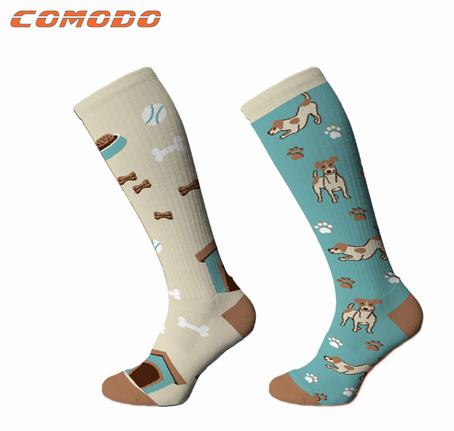 Comodo Podkolanówki jeździeckie w pieski Jack Russel - Cavalo