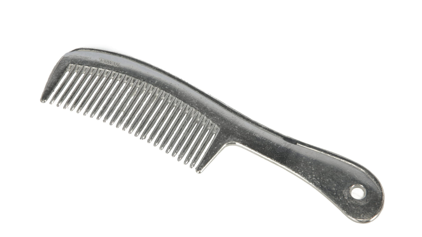 Grzebień z rączką do grzywy, aluminium, 20 cm, Covalliero - Cavalo