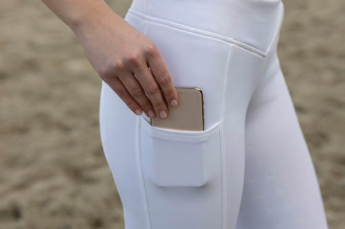 Legginsy jeździeckie ClassicStar białe Covalliero - Cavalo