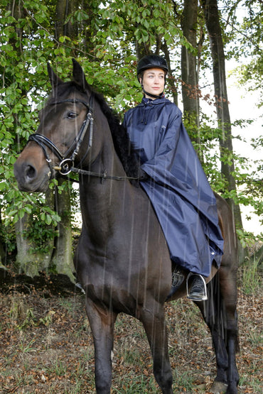 Ponczo jeździeckie przeciwdeszczowe niebieski Covalliero - Cavalo