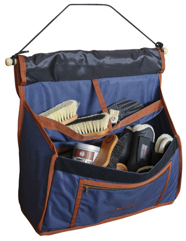 Torba na boks Milano, granatowy/ beżowy, Covalliero - Cavalo