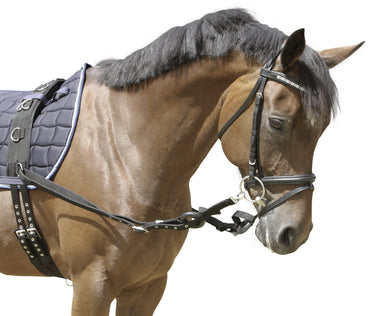 Wypinacze parciane z gumowymi kółkami czarny Covalliero - Cavalo