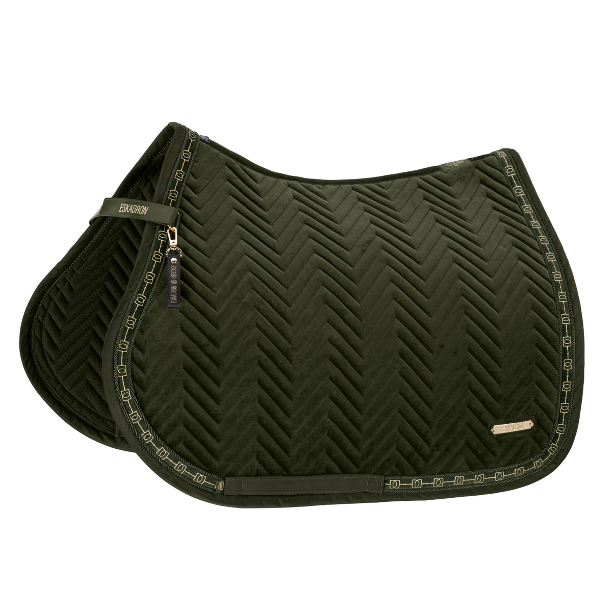 Czaprak Eskadron Heritage 26/27 VELVET w kolorze Deep Moss – dodatkowe ujęcie