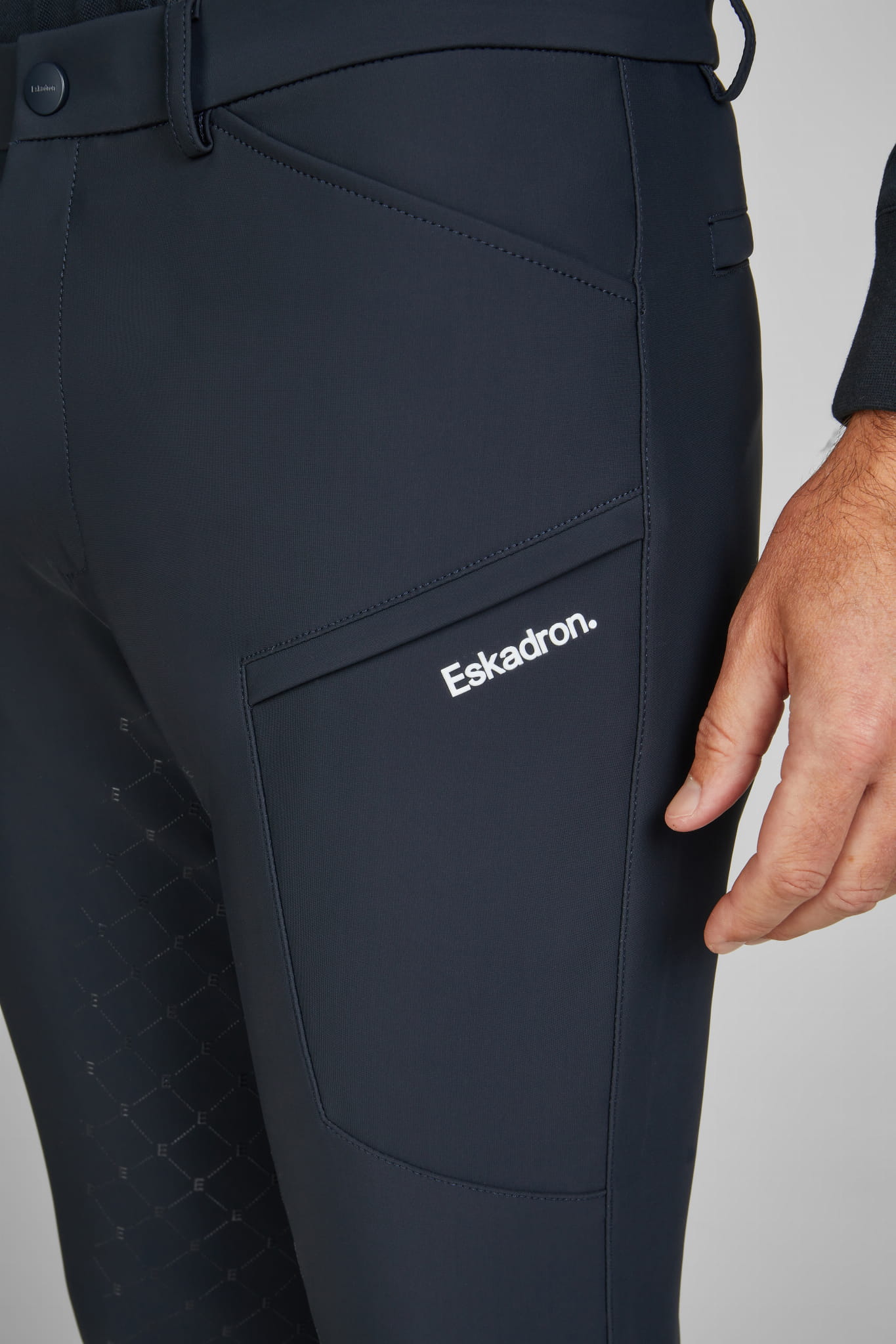 Eskadron Bryczesy jeździeckie męskie z lejem kolanowym Navy Heritage AW 24/25 - Cavalo