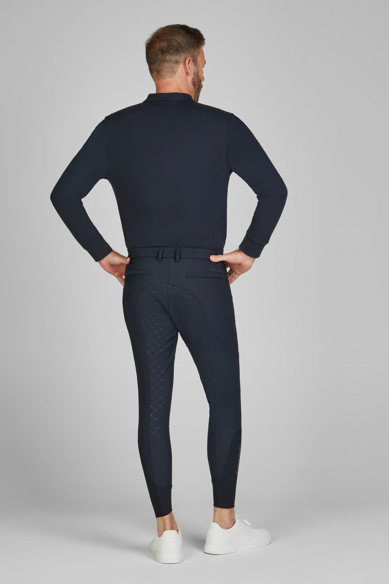 Eskadron Bryczesy jeździeckie męskie z lejem kolanowym Navy Heritage AW 24/25 - Cavalo