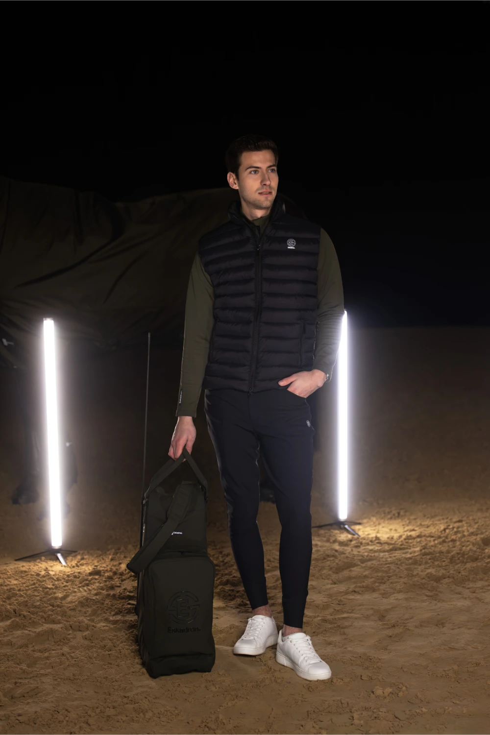 Eskadron Dynamic 25 A/W  Torba na buty i kask ze skóry ekologicznej Deep Green - Cavalo