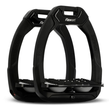 Strzemiona bezpieczne Flex-On SAFE-ON Black/Black/Black Z Skośne, kolce - Cavalo