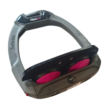 Strzemiona bezpieczne Flex-On SAFE-ON Grey/Black/Pink Z Proste, kolce - Cavalo