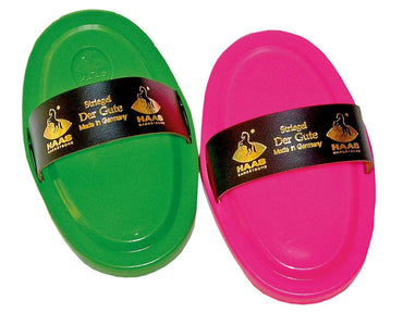 Zgrzebło dla konia Der Gute, ze szlufką, różne kolory, 16 cm, Haas - Cavalo