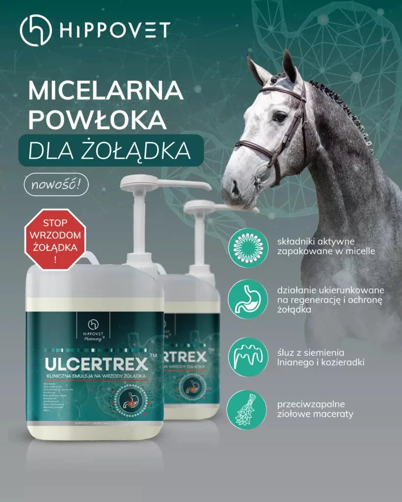 Hippovet Pharmacy UlcerTrex 2,5 l – suplement na wrzody - Cavalo