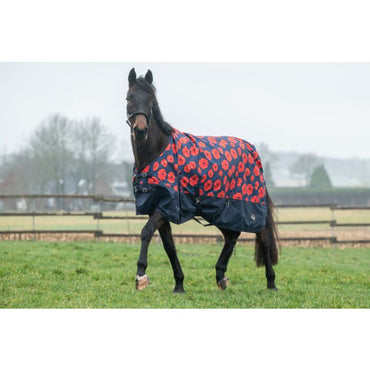 HKM Derka padokowa Poppy 600D z polarem flower kwiatki - Cavalo