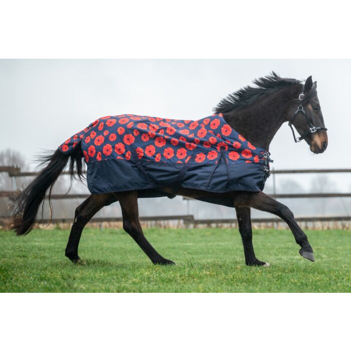 HKM Derka padokowa Poppy 600D z polarem flower kwiatki - Cavalo