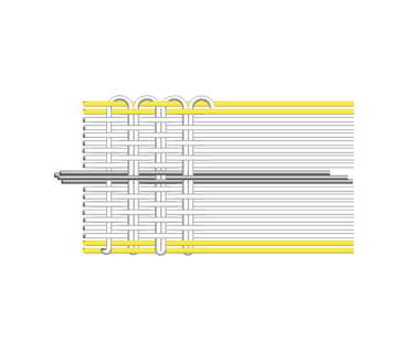 Taśma wzmocniona Ranger  TLD 12mm 200m biało żółta - Cavalo