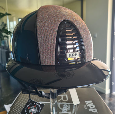 Kask KEP Italia CROMO 2.0 POLISH METAL BLACK FRONT/POLO GALASSIA ROSA + SOTTO GRIGLIA - Cavalo