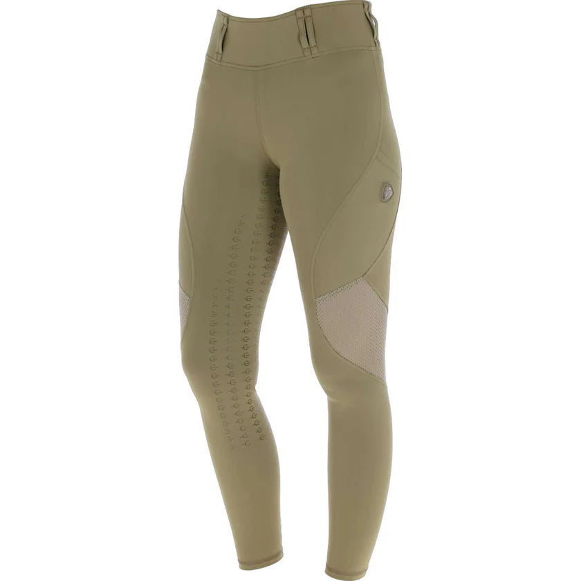 Legginsy jeździeckie z siateczką S/S 2026, dziecięce, walnut, Covalliero