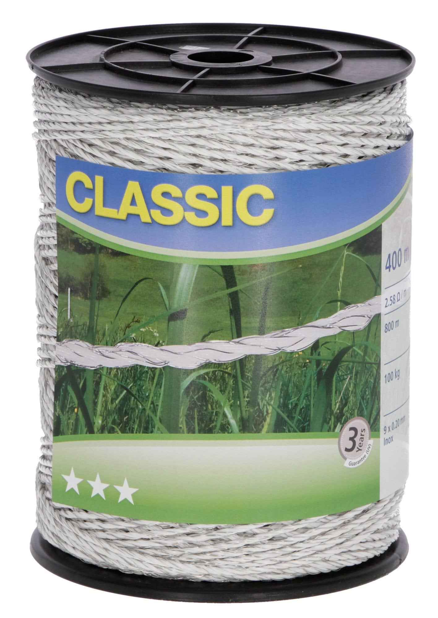 Plecionka ogrodzeniowa CLASSIC 400 m x 2,5 mm biała Kerbl