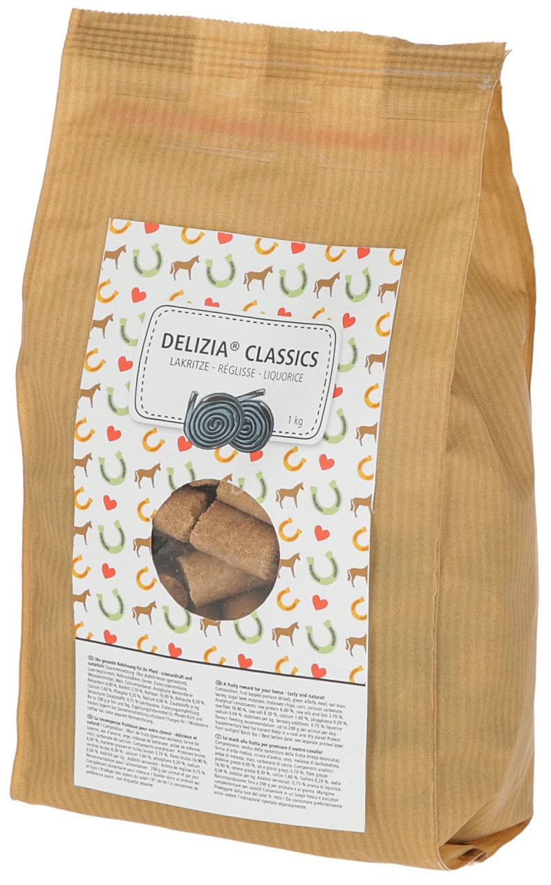 Smakołyki dla konia Delizia Classic, lukrecja, 1 kg, Kerbl - Cavalo