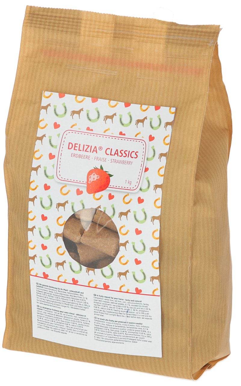 Smakołyki dla konia Delizia Classic, truskawka, 1 kg, Kerbl - Cavalo
