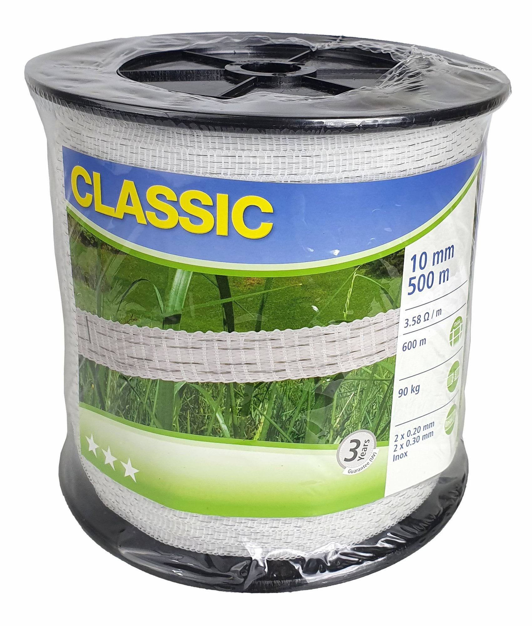 Taśma ogrodzeniowa CLASSIC, 500 m x 10 mm, biała, Kerbl - Cavalo