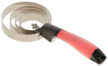 Zgrzebło spiralne z żelową rączką, czerwony/ czarny, Kerbl - Cavalo