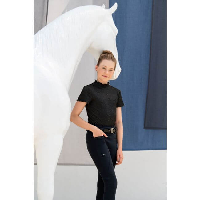 Pikeur Bryczesy dla dziewcząt Lilith Highwaist SD z pełnym lejem Black S/S 2025 - Cavalo